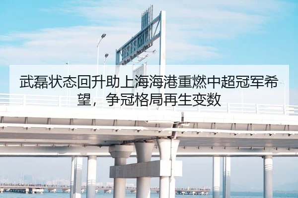 武磊状态回升助上海海港重燃中超冠军希望，争冠格局再生变数